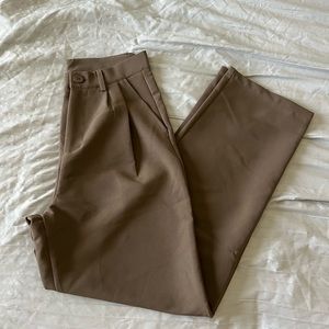 Aritzia Wide Leg Pants in Brown